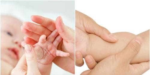 массаж грудничку(область рук)